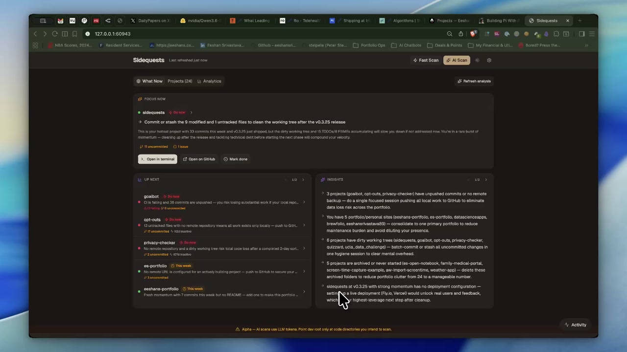 Sidequests screenshot